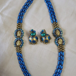 Blue Peacock Terracotta Set