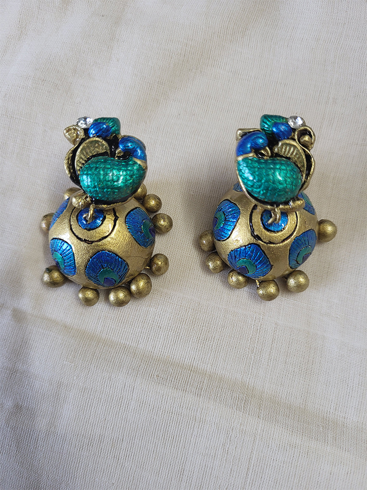 Blue Peacock Terracotta Set - Image 3
