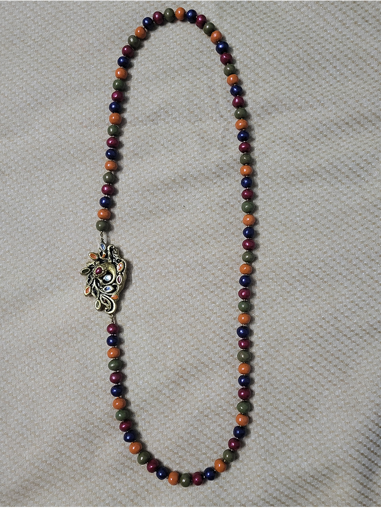 Multicolor Beaded Terracotta Necklace Set - Image 4