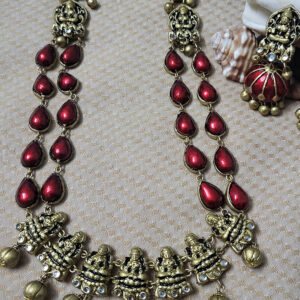 Red Temple Terracotta Necklace Set