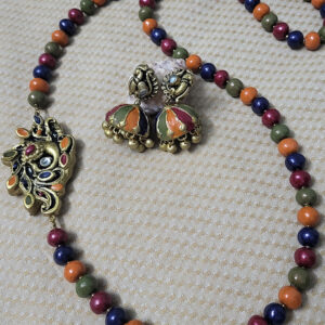 Multicolor Beaded Terracotta Necklace Set