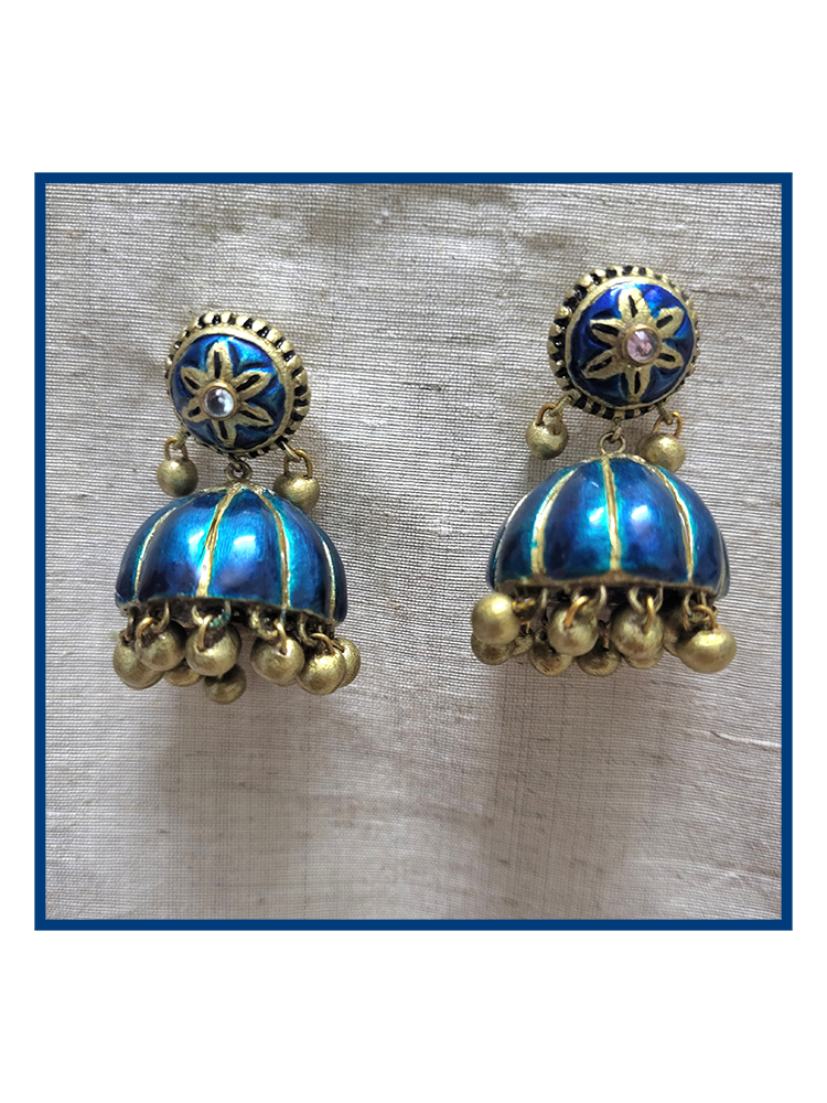 Blue Lotus Terracotta Necklace Set - Image 4