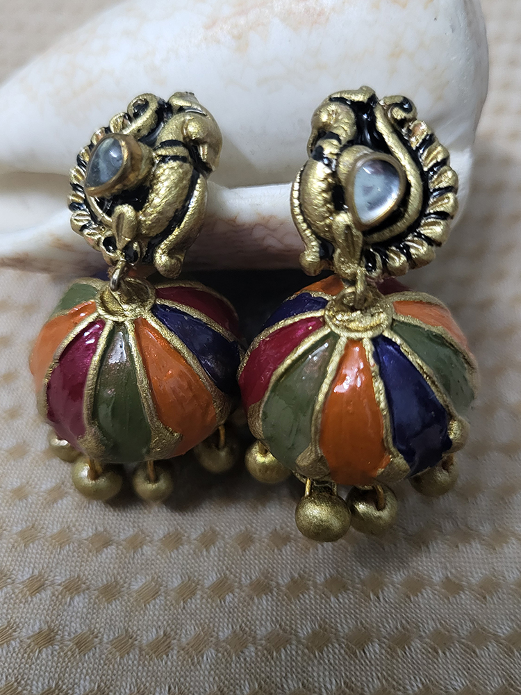 Multicolor Beaded Terracotta Necklace Set - Image 5