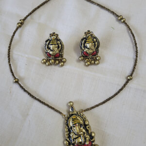 Ganesha Terracotta Jewellery Set