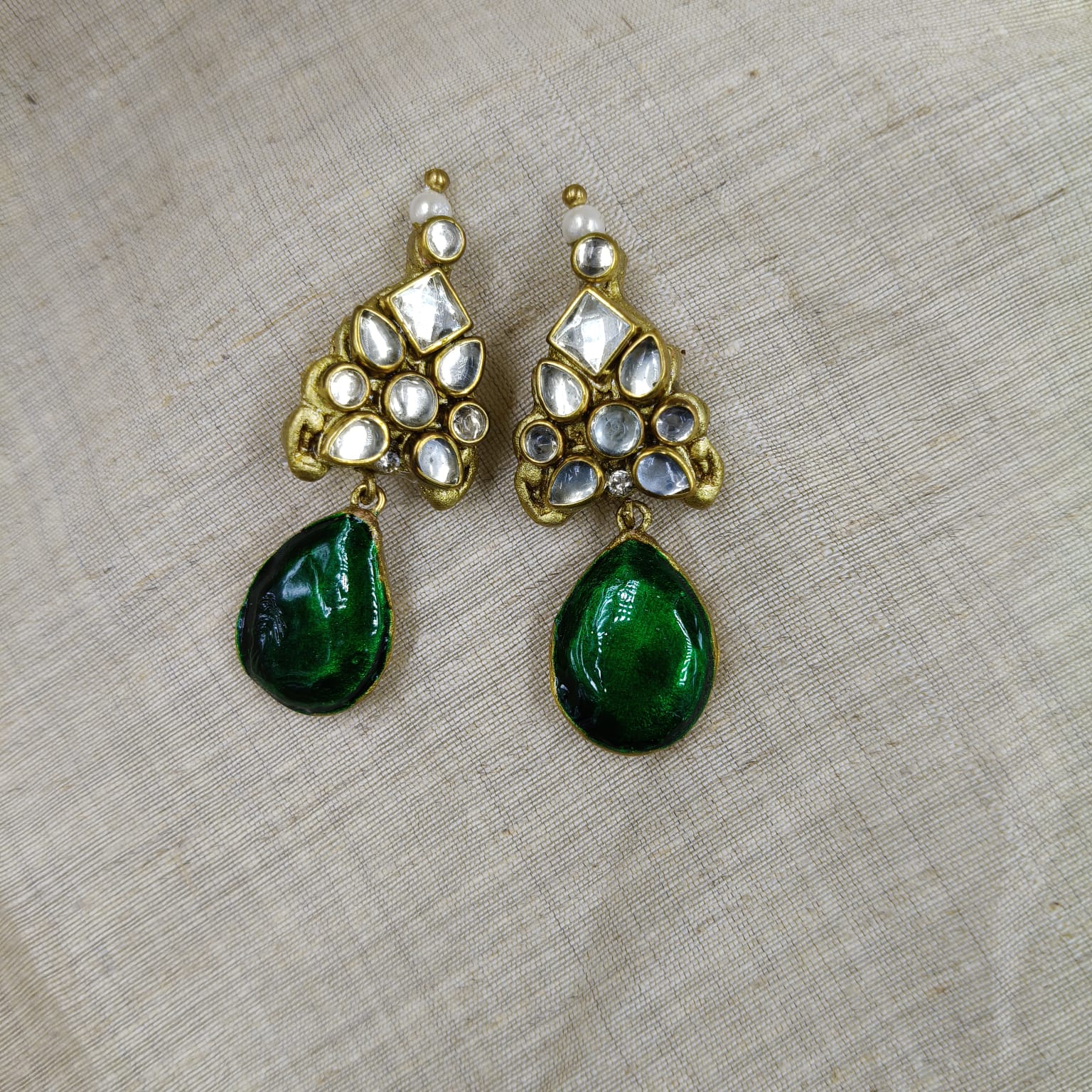 Green Drop Terracotta Jewellery Set - Image 2