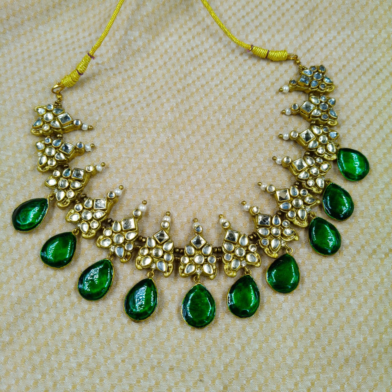 Green Drop Terracotta Jewellery Set - Image 3