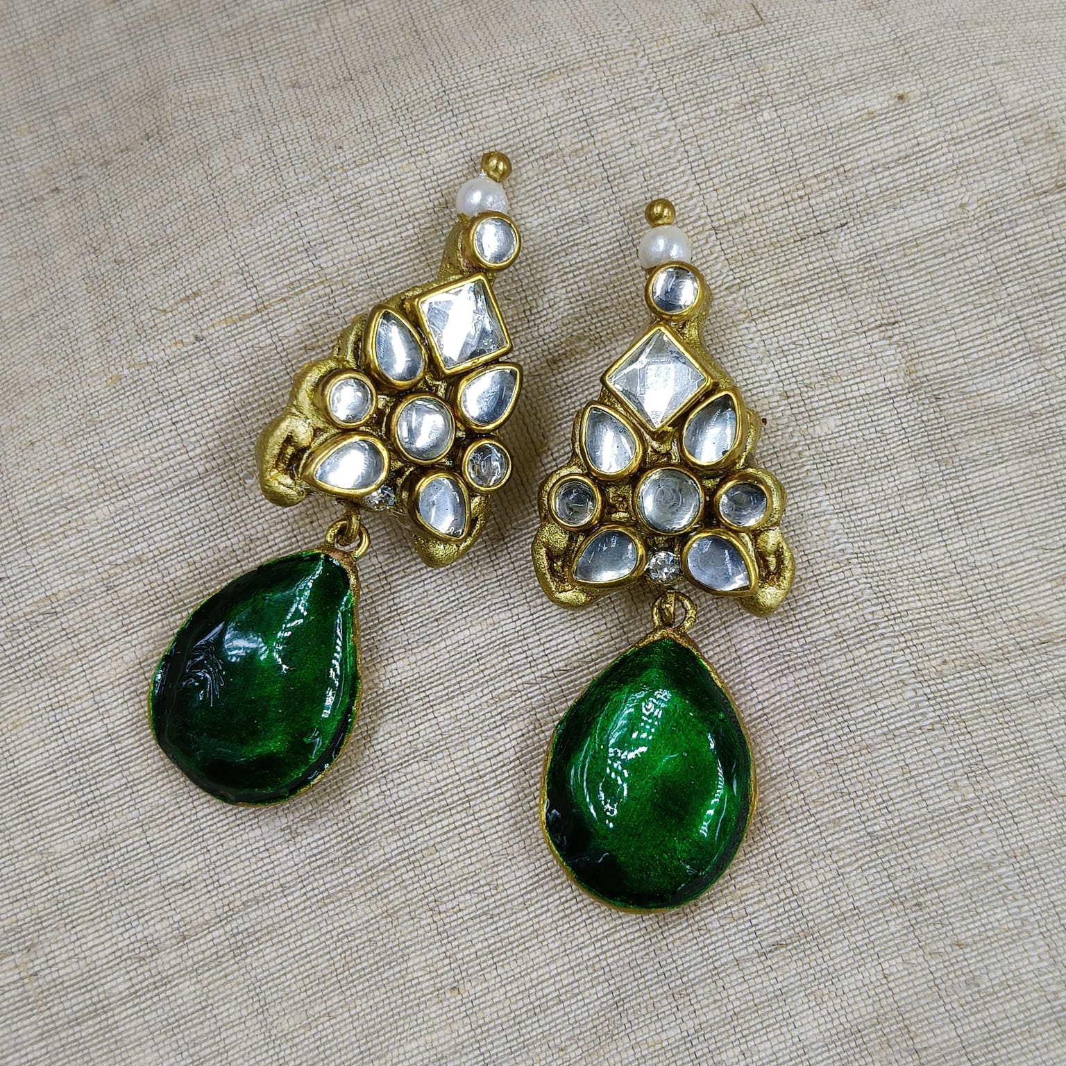 Green Drop Terracotta Jewellery Set - Image 6