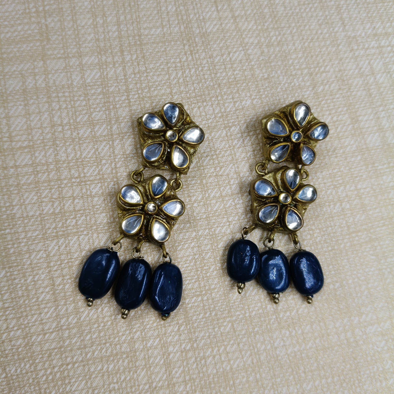 Blue Layered Terracotta Jewellery Set - Image 4