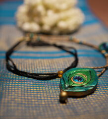 Peacock Feather Pendant Chain Necklace | Handcrafted | D2Dazzle