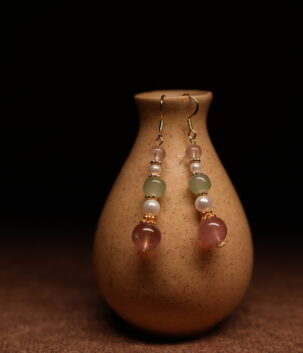 green crystal drop earrings teardrop