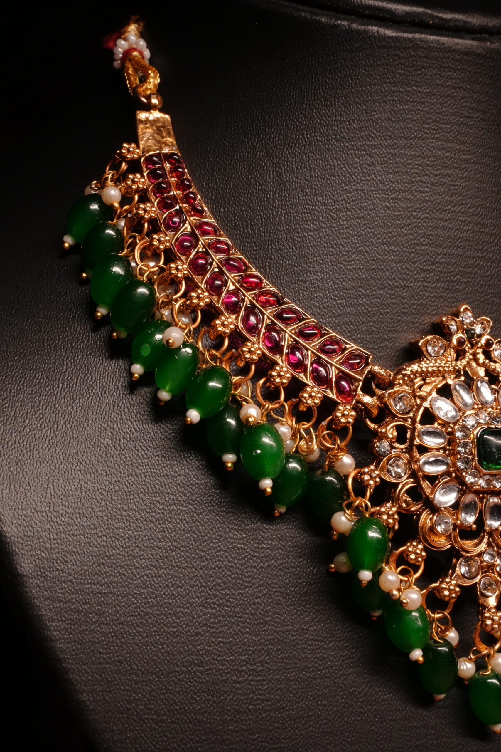Kundan Polki Bridal Necklace Set - Image 2