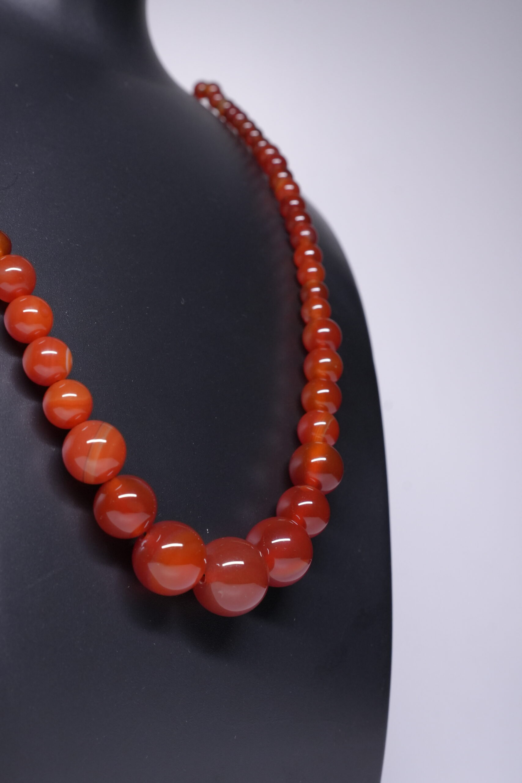 Natural Carnelian Graduated Beaded Necklace - Image 3