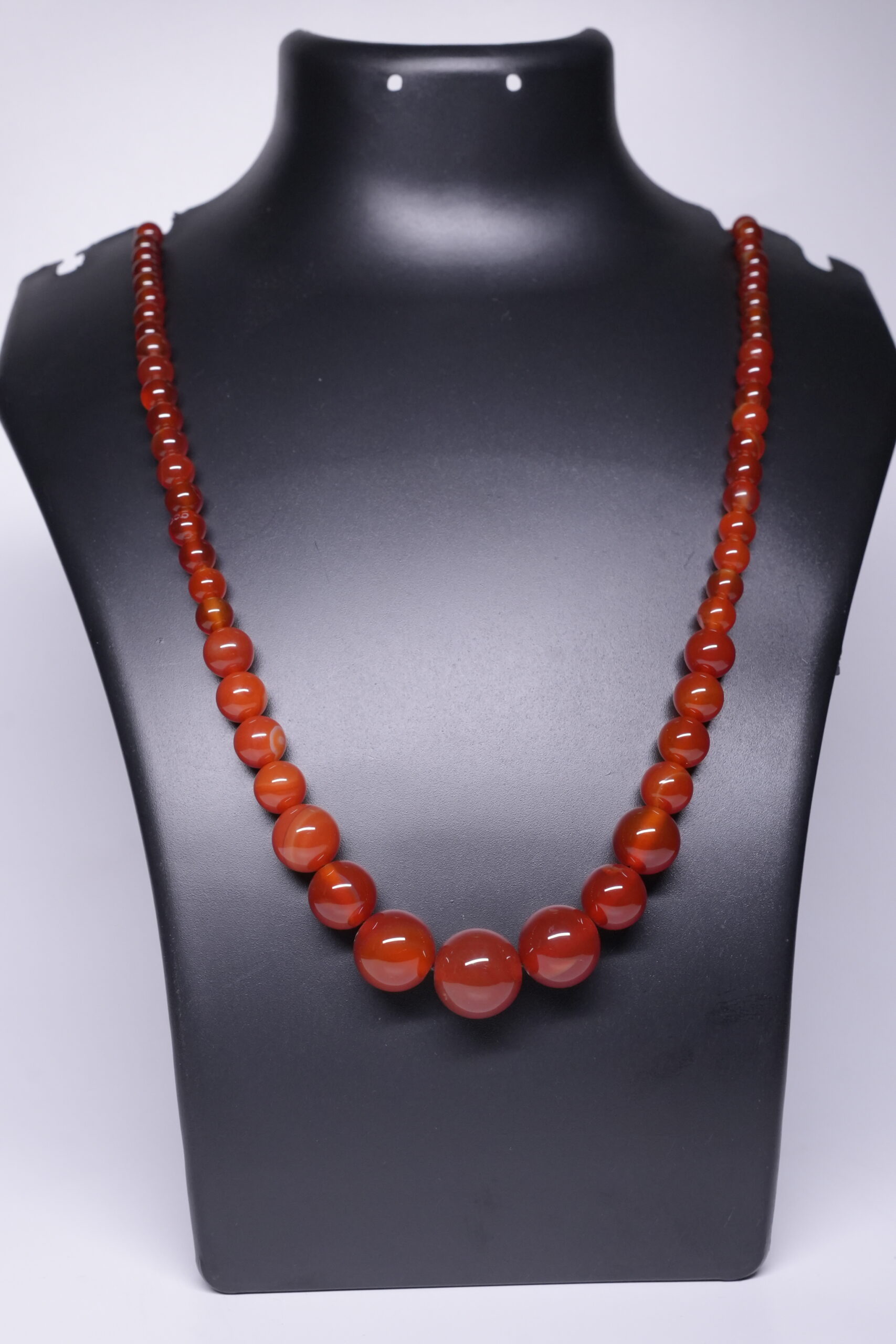 Natural Carnelian Graduated Beaded Necklace - Image 4