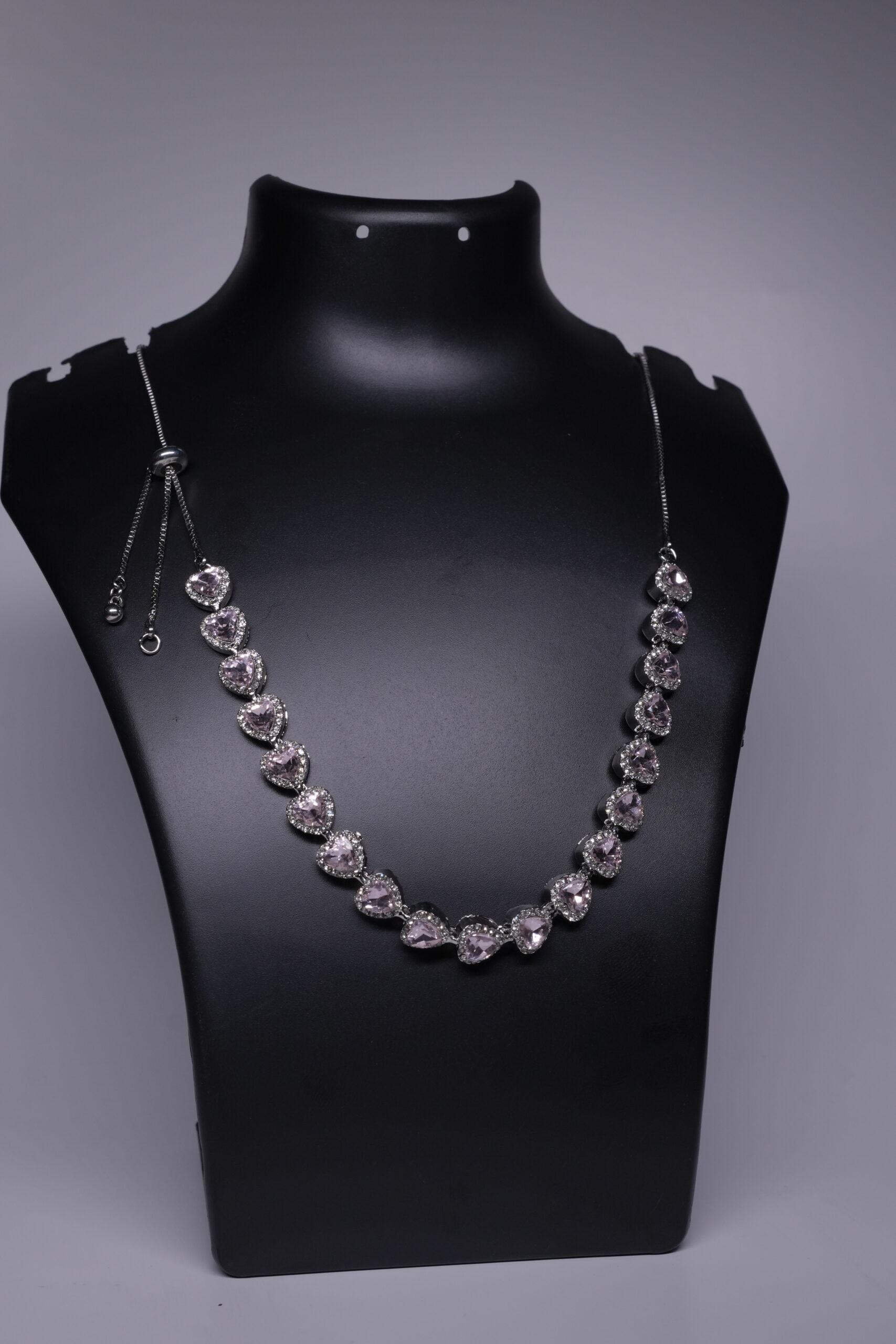 Pink Heart Stone Necklace - Image 4
