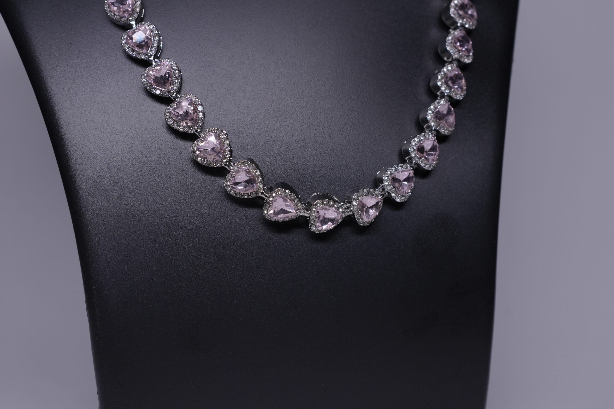 Pink Heart Stone Necklace - Image 3