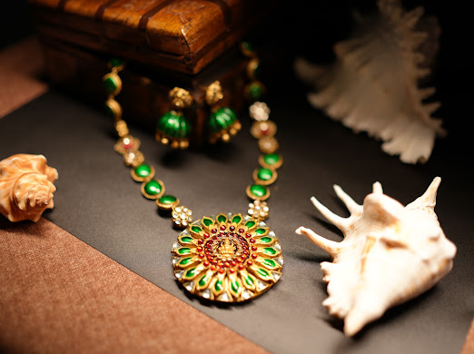 Green Lakshmi Terracotta Jewellery Set