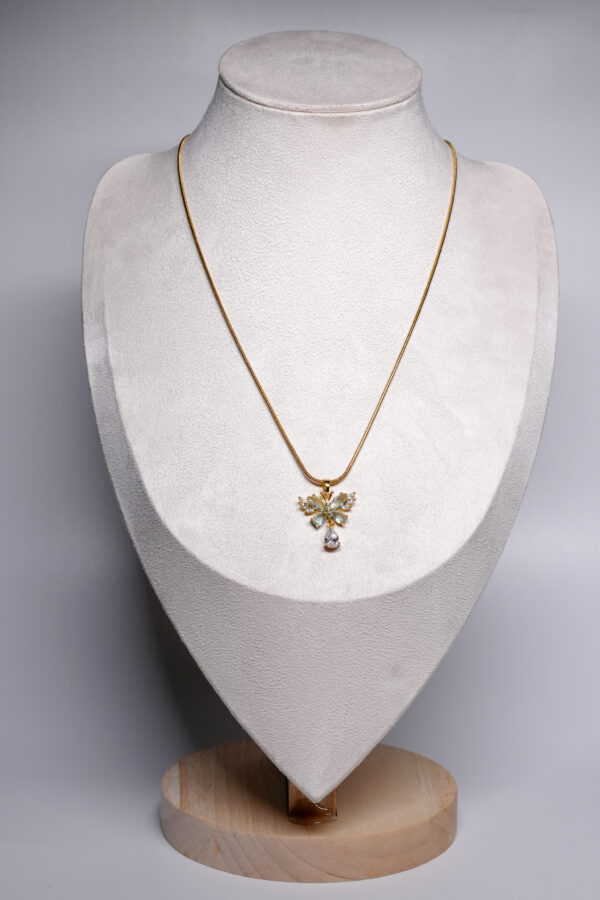 Butterfly Zircon Pendant Necklace